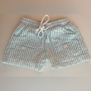 Babeeni Mint Lined Seersucker Shorts